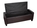 Bituxx Sofa mała brązowa pufa BROWN PU