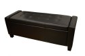 Bituxx Sofa mała czarna eko skóra pufa black pu