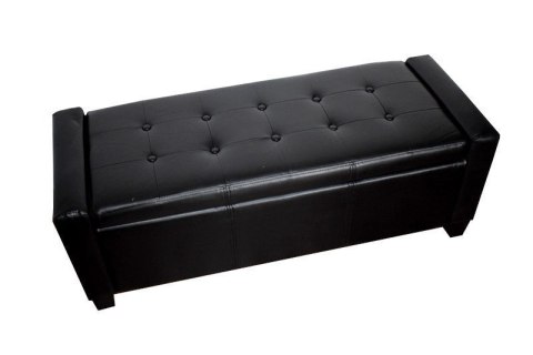 Bituxx Sofa mała czarna eko skóra pufa black pu Bituxx Sofa mała czarna eko skóra pufa black pu