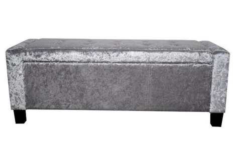 Bituxx Sofa mała szara błyszcząca pufa GREY CRUSHED VELWET Bituxx Sofa mała szara błyszcząca pufa GREY CRUSHED VELWET