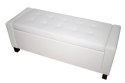 Bituxx Sofa pufa biała eko skóra mała sofa WHITE PU