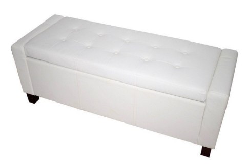 Bituxx Sofa pufa biała eko skóra mała sofa WHITE PU Bituxx Sofa pufa biała eko skóra mała sofa WHITE PU