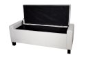 Bituxx Sofa pufa biała eko skóra mała sofa WHITE PU