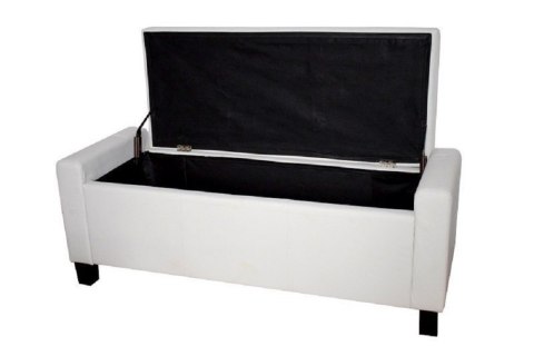 Bituxx Sofa pufa biała eko skóra mała sofa WHITE PU Bituxx Sofa pufa biała eko skóra mała sofa WHITE PU