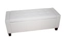 Bituxx Sofa pufa biała eko skóra mała sofa WHITE PU