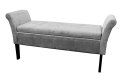 Bituxx Sofa pufa grey chenille z oparciami duża