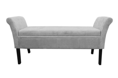 Bituxx Sofa pufa silver chenille z oparciami duża