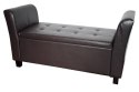 Bituxx Sofa średnia brązowa eko skóra pufa brown pu