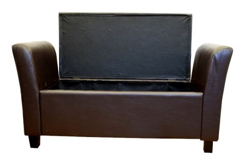 Bituxx Sofa średnia brązowa eko skóra pufa brown pu Bituxx Sofa średnia brązowa eko skóra pufa brown pu