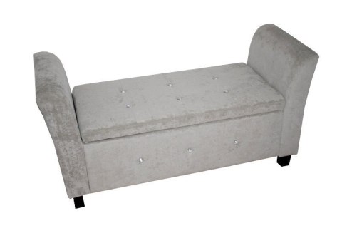 Bituxx Sofa średnia srebrna silver chenille z guzikami