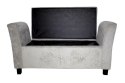 Bituxx Sofa średnia srebrna silver chenille z guzikami