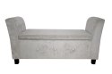 Bituxx Sofa średnia srebrna silver chenille z guzikami