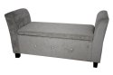 Bituxx Sofa średnia szara grey chenille z guzikami