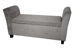 Bituxx Sofa średnia szara grey chenille z guzikami