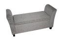 Bituxx Sofa średnia szara grey chenille z guzikami