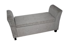 Bituxx Sofa średnia szara grey chenille z guzikami