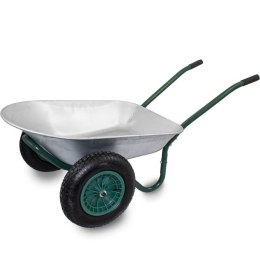 Bituxx Taczka 100l stal ocynkowana koło pneumatyczne 40cm udźwig 150kg lekka 12kg