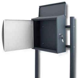 Bituxx Stojąca skrzynka pocztowa system letterbox boczny zamek ciemnoszary / jasnoszary