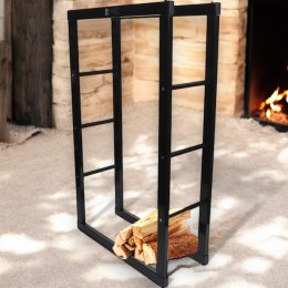 Bituxx Stojak na Drewno Kominkowe Bituxx Stalowy Smukły Design 150cm