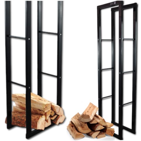 Bituxx Stojak na Drewno Kominkowe Stalowy Nowoczesny Design 150 cm Duża Pojemność Bituxx Stojak na Drewno Kominkowe Stalowy Nowoczesny Design 150 cm Duża Pojemność