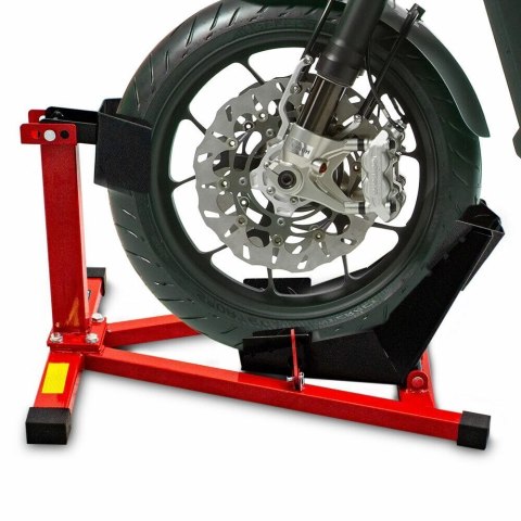 Bituxx Stojak przedni do motocykla czerwono-czarny solidny uniwersalny stabilny Bituxx Stojak przedni do motocykla czerwono-czarny solidny uniwersalny stabilny