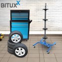 E-hurtownia Stojak na koła i opony stalowy udźwig 150 kg mobilny garaż warsztat 245 mm