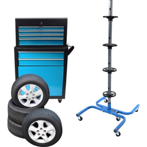 E-hurtownia Stojak na koła i opony stalowy udźwig 150 kg mobilny garaż warsztat 245 mm E-hurtownia Stojak na koła i opony stalowy udźwig 150 kg mobilny garaż warsztat 245 mm