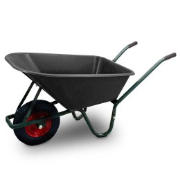 Bituxx Taczka ogrodowa 100L 250kg misa PVC czarne koło PU