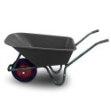 Bituxx Taczka ogrodowa 100L 250kg misa PVC czarne koło PU