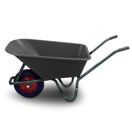 Bituxx Taczka ogrodowa 100L 250kg misa PVC czarne koło PU