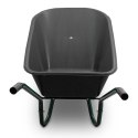 Bituxx Taczka ogrodowa 100L 250kg misa PVC czarne koło PU