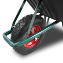 Bituxx Taczka ogrodowa 100L 250kg misa PVC czarne koło PU