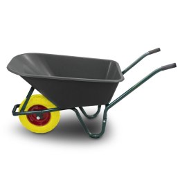 Bituxx Taczka ogrodowa 100L 250kg misa PVC żółte koło PU