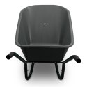 Bituxx Taczka ogrodowa 100L 250kg misa PVC żółte koło PU