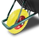 Bituxx Taczka ogrodowa 100L 250kg misa PVC żółte koło PU