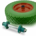Bituxx Taczka budowlana 100l 250kg z kołem pu 40cm stalowa misa lekka
