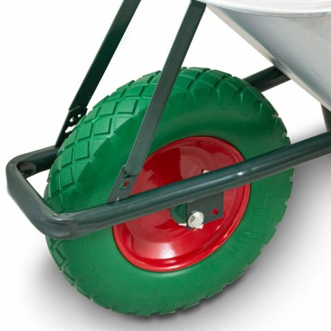 Bituxx Taczka budowlana 100l 250kg z kołem pu 40cm stalowa misa lekka Bituxx Taczka budowlana 100l 250kg z kołem pu 40cm stalowa misa lekka