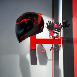 Bituxx Uchwyt ścienny do kasku motocyklowego kluczy kombinezonu Czerwony