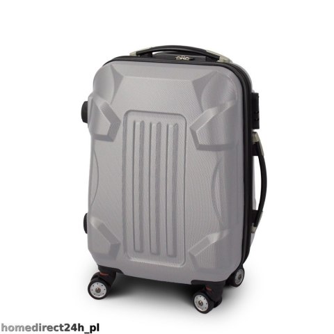 E-hurtownia Walizka podróżna ABS ARMOR rozmiar M Srebrny E-hurtownia Walizka podróżna ABS ARMOR rozmiar M Srebrny