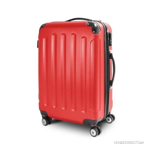 E-hurtownia Walizka podróżna ABS STRIPES rozmiar L Czerwony E-hurtownia Walizka podróżna ABS STRIPES rozmiar L Czerwony