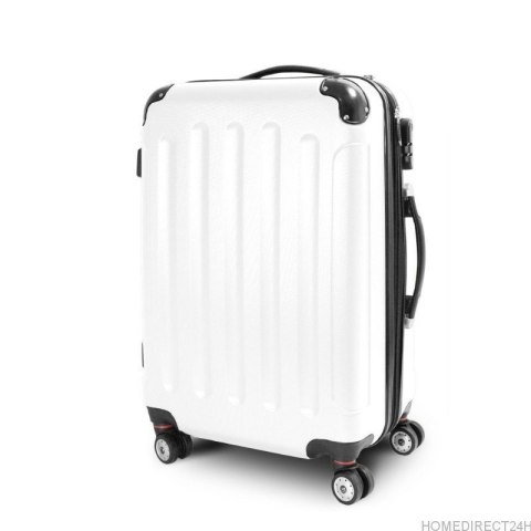 E-hurtownia Walizka podróżna ABS STRIPES rozmiar M Biały E-hurtownia Walizka podróżna ABS STRIPES rozmiar M Biały