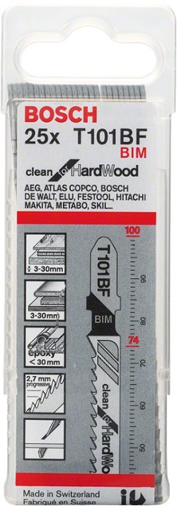 BOSCH BRZESZCZOT DO WYRZYNARKI T101BF 25SZT.