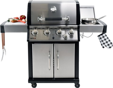 YATO GRILL GAZOWY 4+1 STAL NIERDZEWNA 17,5KW YATO GRILL GAZOWY 4+1 STAL NIERDZEWNA 17,5KW