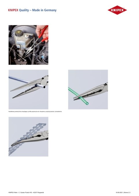 KNIPEX SZCZYPCE PŁASKIE MONTAŻOWE Z PROFILEM POPRZECZNYM WYG.280MM KNIPEX SZCZYPCE PŁASKIE MONTAŻOWE Z PROFILEM POPRZECZNYM WYG.280MM