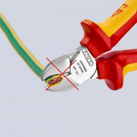 KNIPEX SZCZYPCE TNĄCE BOCZNE IZOLOWANE 160MM KNIPEX SZCZYPCE TNĄCE BOCZNE IZOLOWANE 160MM