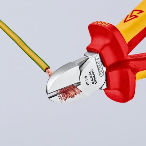 KNIPEX SZCZYPCE TNĄCE BOCZNE IZOLOWANE 160MM KNIPEX SZCZYPCE TNĄCE BOCZNE IZOLOWANE 160MM