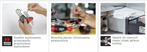 WIHA ZESTAW KLUCZY TRZPIENIOWYCH Z UCHWYTEM PROSTAR 9CZ. WIHA ZESTAW KLUCZY TRZPIENIOWYCH Z UCHWYTEM PROSTAR 9CZ.