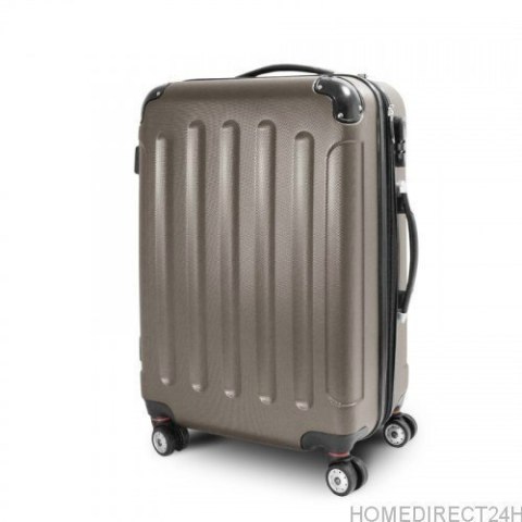 E-hurtownia Walizka podróżna ABS STRIPES rozmiar XL Brązowy E-hurtownia Walizka podróżna ABS STRIPES rozmiar XL Brązowy