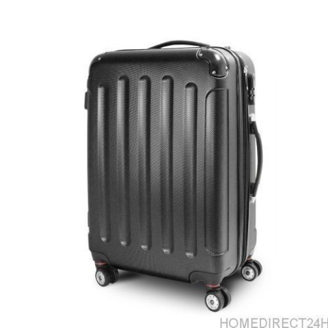 E-hurtownia Walizka podróżna ABS STRIPES rozmiar XL Czarny E-hurtownia Walizka podróżna ABS STRIPES rozmiar XL Czarny
