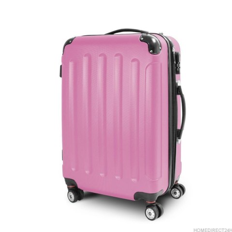 E-hurtownia Walizka podróżna ABS STRIPES rozmiar XL Różowy E-hurtownia Walizka podróżna ABS STRIPES rozmiar XL Różowy